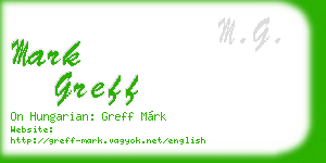 mark greff business card