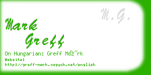 mark greff business card